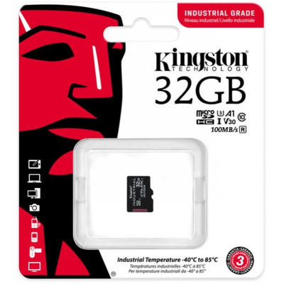Карта пам`ятi MicroSDHC 32GB UHS-I/U3 Class 10 Kingston Industrial (SDCIT2/32GBSP) Карта пам`ятi MicroSDHC 32GB UHS-I/U3 Class 10 Kingston Industrial (SDCIT2/32GBSP)