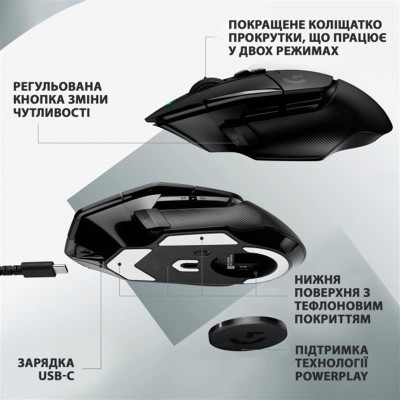 Миша бездротова Logitech G502 X Lightspeed Black (910-006180) Миша бездротова Logitech G502 X Lightspeed Black (910-006180)