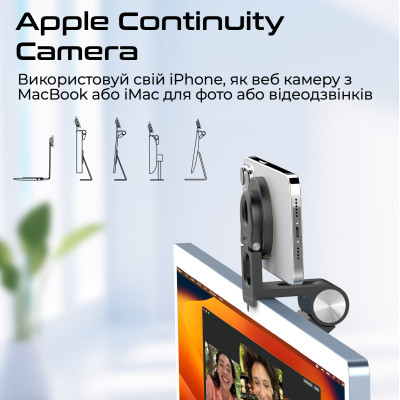 Тримач для смартфона магнітний Promate VersaMount Black Тримач для смартфона магнітний Promate VersaMount Black