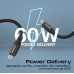 Кабель Promate Springy USB Type-C - USB Type-C (M/M), 3 A, 60 W, 1.2 м, Black