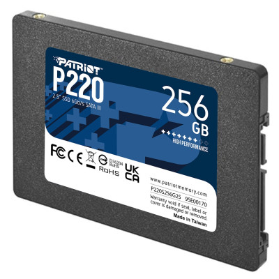 Накопичувач SSD 256GB Patriot P220 2.5" SATAIII TLC (P220S256G25)