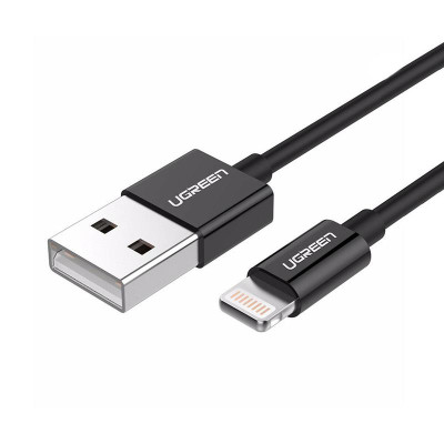 Кабель Ugreen USB - Lightning (M/M), 2 м, Black (80823) Кабель Ugreen USB - Lightning (M/M), 2 м, Black (80823)