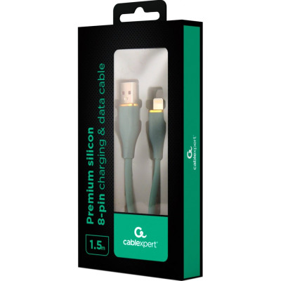 Кабель Cablexpert USB - Lightning (M/M), 2.1 A, 1.5 м, Green (CC-USB2S-AM8PM-1.5M-G) Кабель Cablexpert USB - Lightning (M/M), 2.1 A, 1.5 м, Green (CC-USB2S-AM8PM-1.5M-G)