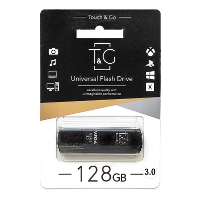 Флеш-накопичувач USB3.0 128GB T&G 121 Vega Series Black (TG121-128GB3BK) Флеш-накопичувач USB3.0 128GB T&G 121 Vega Series Black (TG121-128GB3BK)