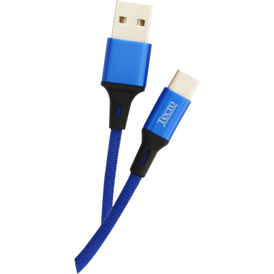Кабель Tecro USB - USB Type-C (M/M), 1 м, синій (TC-0100BE) Кабель Tecro USB - USB Type-C (M/M), 1 м, синій (TC-0100BE)