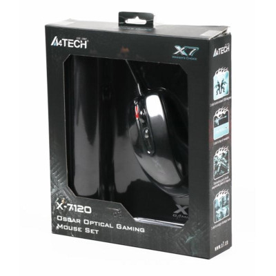 Миша A4Tech X-710BK Black USB + килимок A4Tech X7-200MP