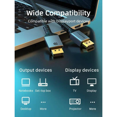 Кабель Cabletime DisplayPort - DisplayPort V 1.4 (M/M), 1 м Black (CD11H) Кабель Cabletime DisplayPort - DisplayPort V 1.4 (M/M), 1 м Black (CD11H)