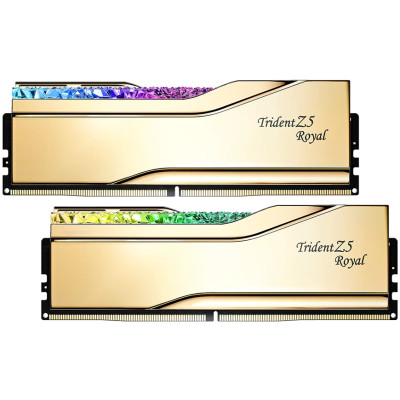 Модуль пам`ятi DDR5 2x32GB/6000 G.Skill Trident Z5 Royal Gold (F5-6000J2836G32GX2-TR5G) Модуль пам`ятi DDR5 2x32GB/6000 G.Skill Trident Z5 Royal Gold (F5-6000J2836G32GX2-TR5G)