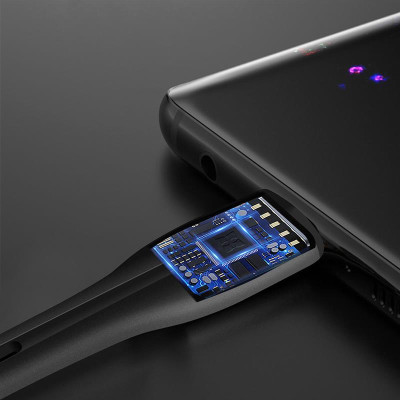 Кабель ColorWay USB - Lightning (M/M), PVC + Led, 2.4 А, 1 м, Black (CW-CBUL034-BK) Кабель ColorWay USB - Lightning (M/M), PVC + Led, 2.4 А, 1 м, Black (CW-CBUL034-BK)