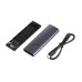 Зовнішня кишеня Maxxter M.2 NVMe PCIe, USB 3.2 Type-C, Metal, Black (EHDE-2280D-01)