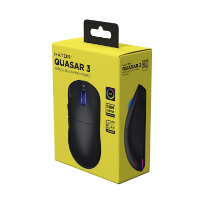 Миша бездротова Hator Quasar 3 Wireless Black (HTM730) Миша бездротова Hator Quasar 3 Wireless Black (HTM730)