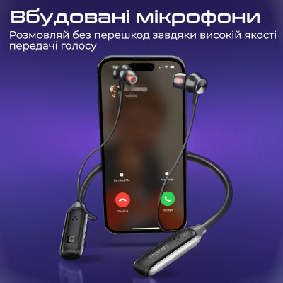 Bluetooth-гарнітура Promate Leap Black Bluetooth-гарнітура Promate Leap Black