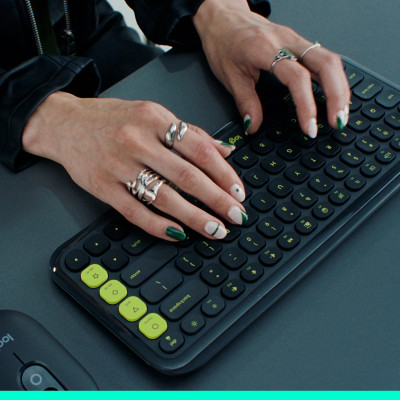 Клавиатура бездротова Logitech Pop Icon Keys Off White (920-013072)