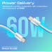 Кабель Promate USB Type-C - USB Type-C (M/M), 3A, 60W, 2 м, White (ecoline-cc200.white)