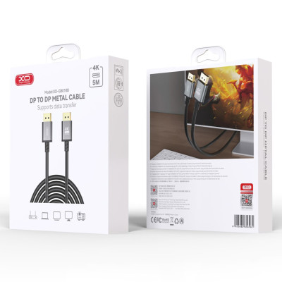 Кабель XO (GB018B-DP.tranish) DisplayPort-DisplayPort v1.2, 5м Tranish Кабель XO (GB018B-DP.tranish) DisplayPort-DisplayPort v1.2, 5м Tranish