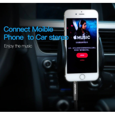 Кабель Vention 3.5 мм - 3.5 мм (M/M), 0.5 м, Black (P350AC050-B-M) Кабель Vention 3.5 мм - 3.5 мм (M/M), 0.5 м, Black (P350AC050-B-M)