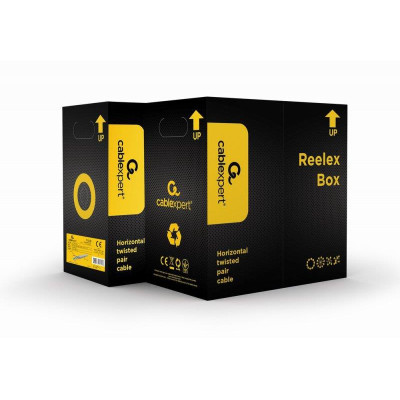 Кабель вита пара Cablexpert (UPC-5004E-L) CAT5e, багатожильний, алюміній під міддю (CCA с AWG24), неекранірований, 305м Кабель вита пара Cablexpert (UPC-5004E-L) CAT5e, багатожильний, алюміній під міддю (CCA с AWG24), неекранірований, 305м