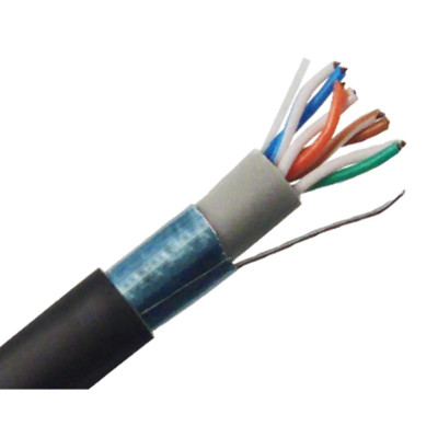 Кабель вита пара Atcom (13426) Premium FTP cat5e, 4х2х0,5мм, мідь, для зовнішніх робіт PVC+PVE, 305м