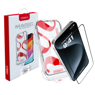Захисне скло Intaleo з аплікатором Intaleo MagicBox для Apple iPhone 15 Pro Black (4820266742850) Захисне скло Intaleo з аплікатором Intaleo MagicBox для Apple iPhone 15 Pro Black (4820266742850)