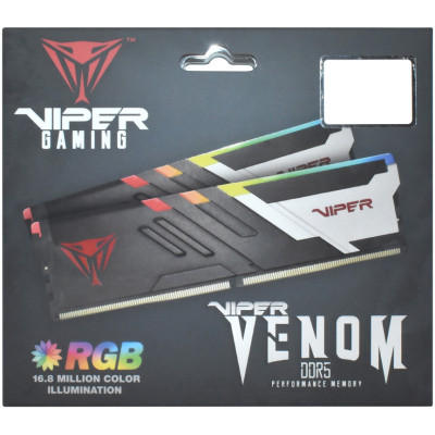 Модуль пам`яті DDR5 2x16GB/6800 Patriot Viper Venom RGB (PVVR532G680C34K) Модуль пам`яті DDR5 2x16GB/6800 Patriot Viper Venom RGB (PVVR532G680C34K)