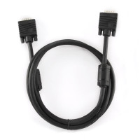 Кабель Cablexpert VGA-VGA HD15M/HD15M з 2-ма фер. кільцями, подвійний екран, чорний, 1.8 м (CC-PPVGA-6B) Кабель Cablexpert VGA-VGA HD15M/HD15M з 2-ма фер. кільцями, подвійний екран, чорний, 1.8 м (CC-PPVGA-6B)