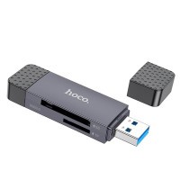 Кардрідер Hoco HB45 Spirit 2-in-1 USB-USB Type-C 3.0 Black (6942007620529) Кардрідер Hoco HB45 Spirit 2-in-1 USB-USB Type-C 3.0 Black (6942007620529)