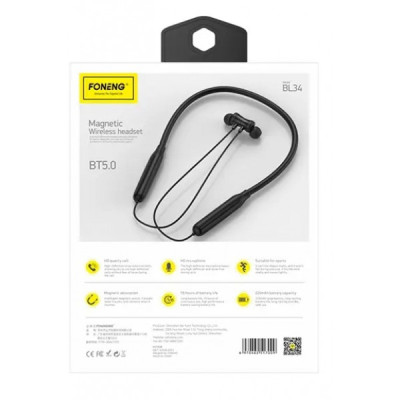 Bluetooth-гарнітура Foneng Neckband Sport BL34 (BL34-BE-N) Bluetooth-гарнітура Foneng Neckband Sport BL34 (BL34-BE-N)