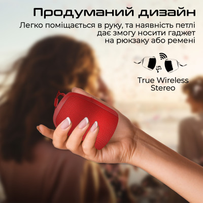 Акустична система Promate Mood 5W Red Акустична система Promate Mood 5W Red