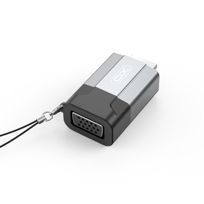 Адаптер XO HDMI - VGA (M/F), Black/Grey (GB014-HDMIVGA.tranish)