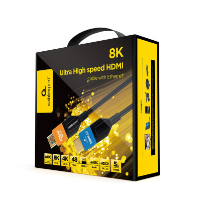 Кабель Cablexpert HDMI - HDMI V 2.1 (M/M), 5 м, Black (CC-HDMI8K-AOC-5M) Кабель Cablexpert HDMI - HDMI V 2.1 (M/M), 5 м, Black (CC-HDMI8K-AOC-5M)