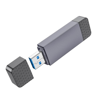 Кардрідер Hoco HB45 Spirit 2-in-1 USB-USB Type-C 3.0 Black (6942007620529) Кардрідер Hoco HB45 Spirit 2-in-1 USB-USB Type-C 3.0 Black (6942007620529)
