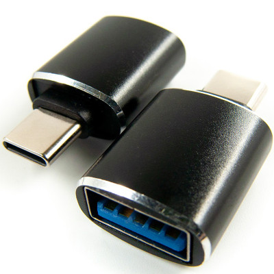 Перехідник Dengos OTG USB-USB-C Black (ADP-018) Перехідник Dengos OTG USB-USB-C Black (ADP-018)