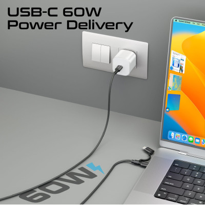 Кабель Promate USB Type-C - USB Type-C Lightning (M/M), 3A, 60W, 1.2 м, Black (powerlink-cci.black) Кабель Promate USB Type-C - USB Type-C Lightning (M/M), 3A, 60W, 1.2 м, Black (powerlink-cci.black)