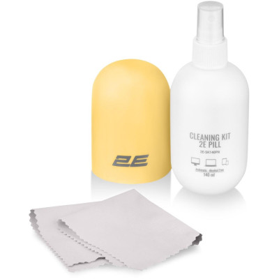 Набір для чищення 2E Pill (2E-SK140YW) LED/LCD + серветка 20х20 см White/Yellow Набір для чищення 2E Pill (2E-SK140YW) LED/LCD + серветка 20х20 см White/Yellow