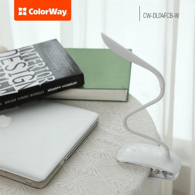 Настільна лампа LED ColorWay CW-DL04FCB-W White Настільна лампа LED ColorWay CW-DL04FCB-W White