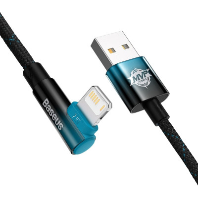 Кабель Baseus MVP 2 USB - Lightning (M/M), 2.4A, 2 м Black/Blue (CAVP000121) Кабель Baseus MVP 2 USB - Lightning (M/M), 2.4A, 2 м Black/Blue (CAVP000121)