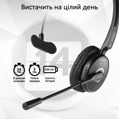 Bluetooth-гарнітура Promate Engage Black Bluetooth-гарнітура Promate Engage Black