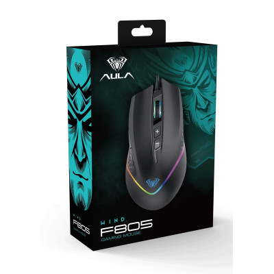 Миша Aula F805 Wired gaming mouse with 7 keys Black (6948391212906) Миша Aula F805 Wired gaming mouse with 7 keys Black (6948391212906)