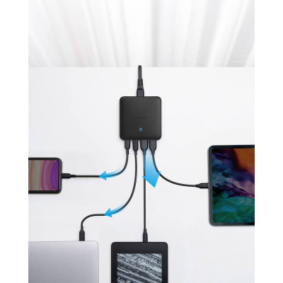 Мережевий зарядний пристрій Anker PowerPort 543 Atom III Slim Black, 45W USB Type-C + 20 W USB (A2046G12) Мережевий зарядний пристрій Anker PowerPort 543 Atom III Slim Black, 45W USB Type-C + 20 W USB (A2046G12)