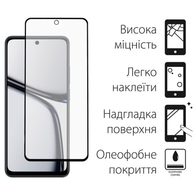 Захисне скло Dengos для Realme C65 Black Full Glue (TGFG-362) Захисне скло Dengos для Realme C65 Black Full Glue (TGFG-362)