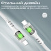 Кабель Promate TransLine-CC200 USB Type-C - USB Type-C (M/M), 3 A, 60 W, 2 м, White Кабель Promate TransLine-CC200 USB Type-C - USB Type-C (M/M), 3 A, 60 W, 2 м, White