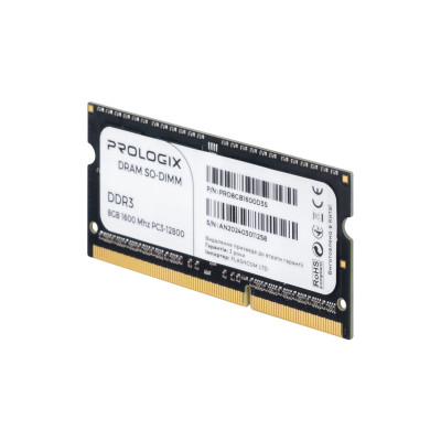 Модуль пам`ятi SO-DIMM DDR3L 8GB/1600 Prologix (PRO8GB1600D3S) Модуль пам`ятi SO-DIMM DDR3L 8GB/1600 Prologix (PRO8GB1600D3S)