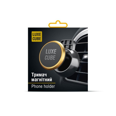 Тримач автомобільний Luxe Cube магнітний Black (8886668686204) Тримач автомобільний Luxe Cube магнітний Black (8886668686204)