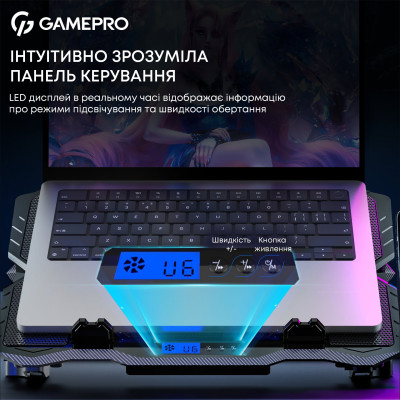 Охолоджуюча підставка для ноутбука GamePro CP560 Охолоджуюча підставка для ноутбука GamePro CP560