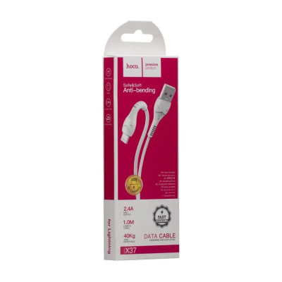 Кабель Hoco X37 Cool Power Charging USB - Lightning, 1 м, White (6931474710499) Кабель Hoco X37 Cool Power Charging USB - Lightning, 1 м, White (6931474710499)