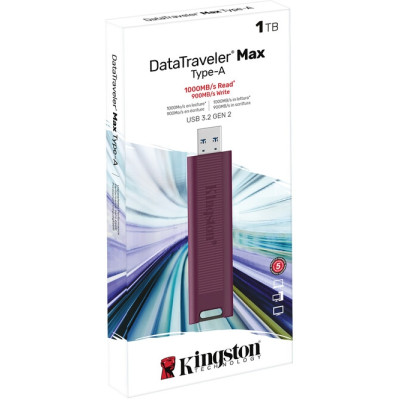 Флеш-накопичувач USB3.2 1TB Kingston DataTraveler Max Red (DTMAXA/1TB) Флеш-накопичувач USB3.2 1TB Kingston DataTraveler Max Red (DTMAXA/1TB)