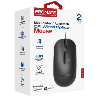 Миша Promate CM-2400 Black Миша Promate CM-2400 Black