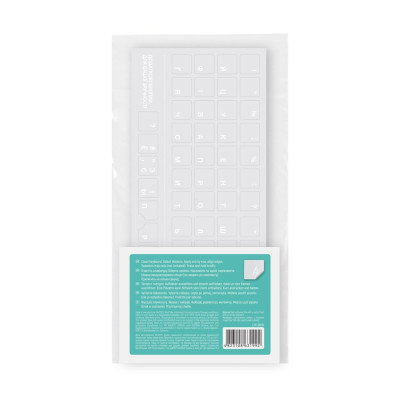 Наліпки на клавіатуру СolorWay прозора, біла (CW-BNW) Наліпки на клавіатуру СolorWay прозора, біла (CW-BNW)