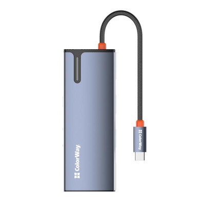 Док-станція ColorWay USB-C 5-в-1 Type C PD 100W/USB3.0х3/HDMI 4К (CW-HUB01) Док-станція ColorWay USB-C 5-в-1 Type C PD 100W/USB3.0х3/HDMI 4К (CW-HUB01)
