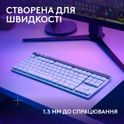 Клавiатура бездротова Logitech G515 Lightspeed TKL White (920-012539) Клавiатура бездротова Logitech G515 Lightspeed TKL White (920-012539)